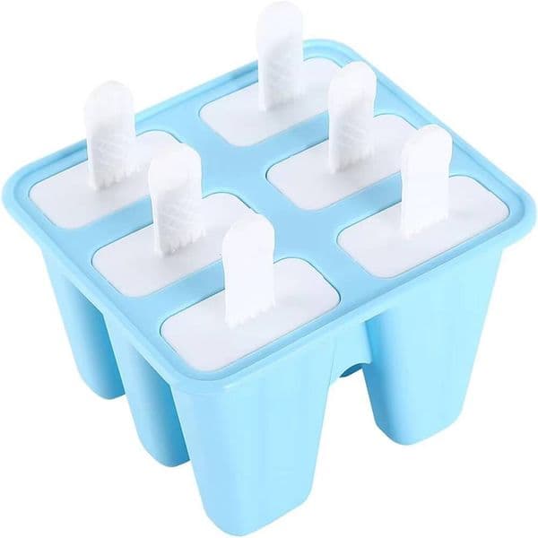 ice maker 6 Pieces Silicone Molds BPA Free Popsicle Mold Reusable Easy Release Ice Pop Make