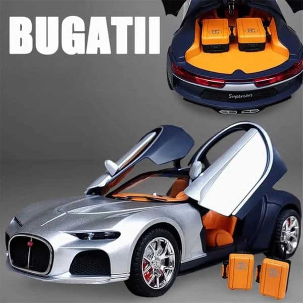 1/24 Scale Bugatti Atlantic Toys Model Car Alloy Diecasts Model Vehicle with Light Sound Super Sport Car for Boys Birthday Gifts Z250611