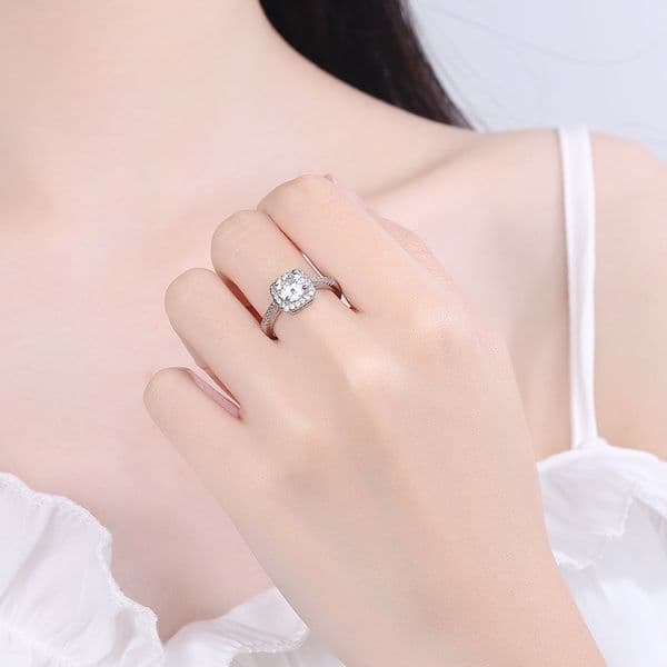 Adjustable Open Design Ladies' Bridal Set with Simulated Diamonds