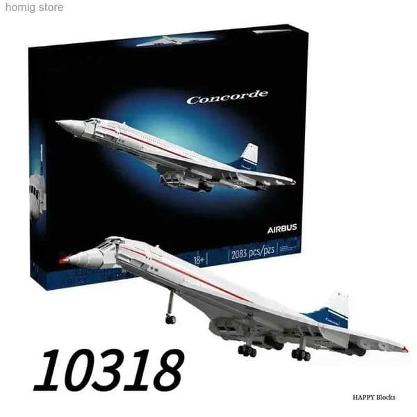 2026 New New Airbus Concorde Building Kit Supersonic Airliner Space Shuttle 10318 Model Educational Toy For Children Birthday Gift L250
