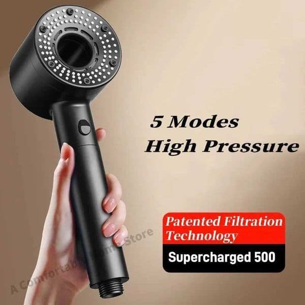 5 Modes Shower Head High Pressure Showerhead Portable Filter Rainfall Faucet Tap Bathroom Bath Home Bathroom New Upgrade X250612