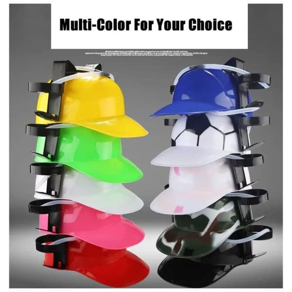 Trendy Plastics Beverage Helmet Headgear Hat Type With straw Outdoor Beer Hat Beer Beverage Hat 250611