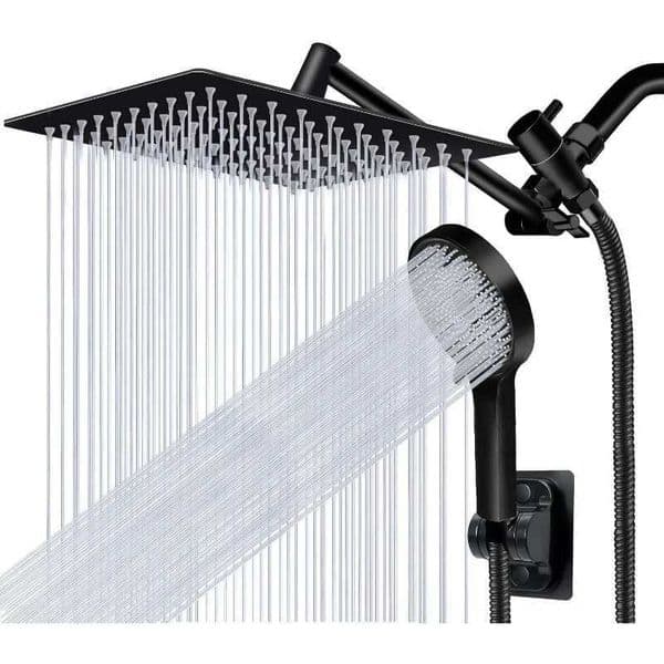 Luxury Designer Decor 8 room Inch Multifunction High Pressure Rain Shower Head Handheld Spray Combo With 11 Angle Adjustable Extension Arm/F