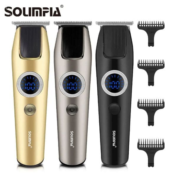 Solimpia Professional Clipper Hair Trimmer Ultra-thin 0 Tooth Pitch Sculpting 1200mAh High Quality Charging Wireless Hair 250611