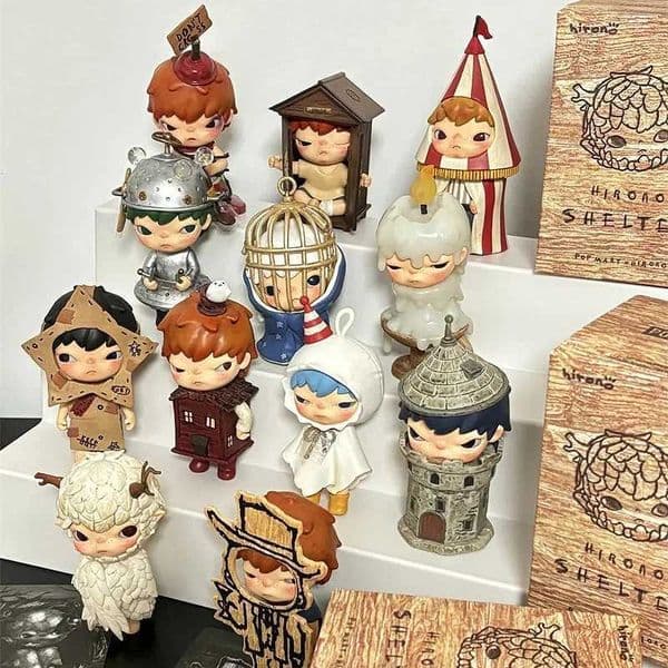Free Shipping Hirono Shelter Series Blind Box Action Figure Trendy Figurines Home Desktop Decor Dolls Collection Model Toys Girls Gifts Kids