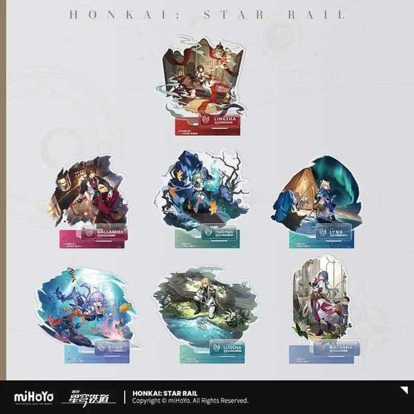 Sunsyea Honkai Star Rail Official Merch miHoYo Original Authentic The Abundance Path Acrylic Stand Bailu Luocha Natasha Gallaghe X250612
