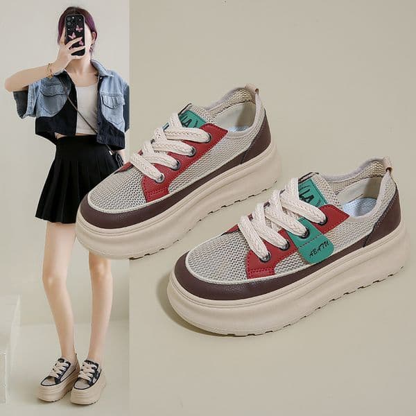 Ddmysports Summer New Breathable Sandals Mesh Hollow Women S Shoes Fashion Versatile Casual Thick Sole Sneakers Zy Outdoor Shoes