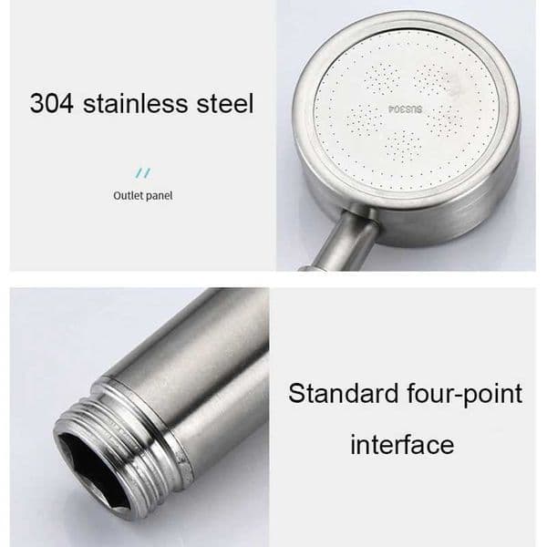 304 Stainless Steel Shower Head High-pressure Handheld Bathroom Wall Mounted Pressurized Water Saving Rainfall Shower Hot X2506121