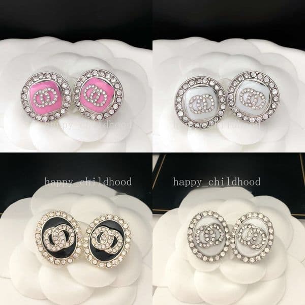 Brand Letter Round Stud Earring Classic Designer Earrings Fashion Woman Jewelry Pearl Earring Party Lovers Gift