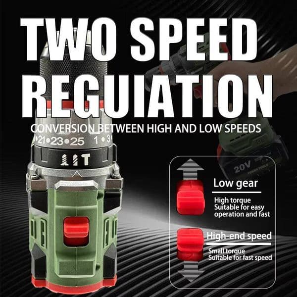 Speed Impact Dual 25+3 Ddmydesign 21V Brushless Hand Electric Drill Lithium Battery Multi Functional High Torque Tools 25+3