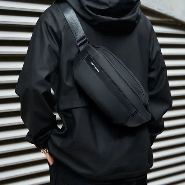 Waterproof Chest Bag Solid Mens Crossbody Bag Daily Phone Shoulder Bag Travel Sports Sling Bag Trend Men Fanny Pack 250609BJ
