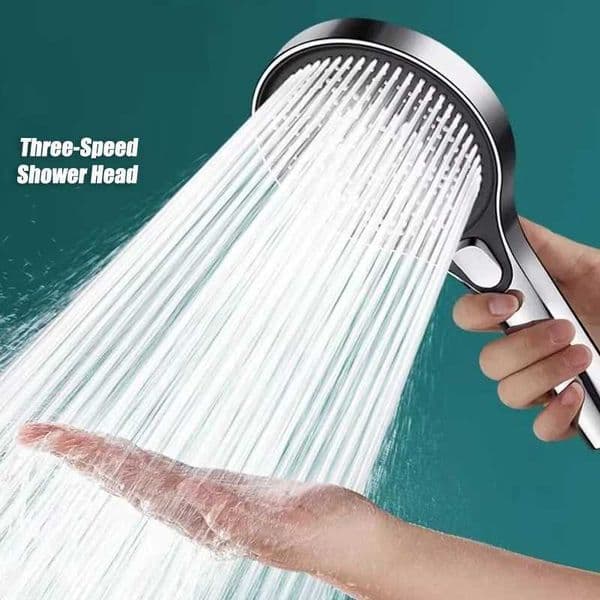 High Pressure 13cm Shower Head Black 3 Modes Water Saving Spray Nozzle Massage Rainfall Shower Bathroom Accessories New X250612