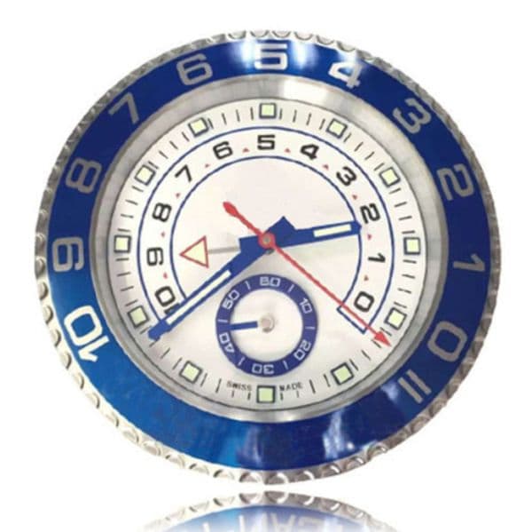 Super Silent Luxury Metal Modern Design Large Wall Watch Stainless Steel Luminous Clock Blue Tone Decoration Home Warm W250715 W251222