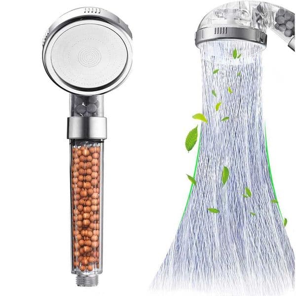 1pc Filtered Shower Head ABS High Pressure Water Saving Spray Handheld Clear Showerheads with Filter Beads for Bathroom X250612