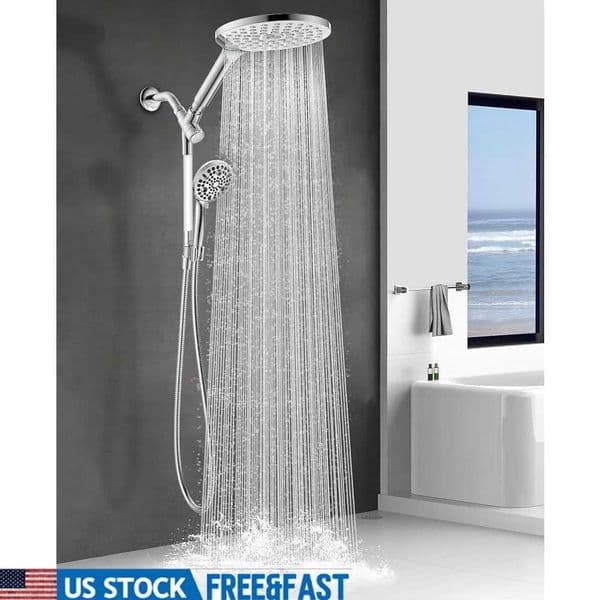 Dual Handheld Shower Head System 2-in-1 High Pressure Rain Shower Combo 10 Modes Adjustable Spray Hose Luxury Shower Experience X250612