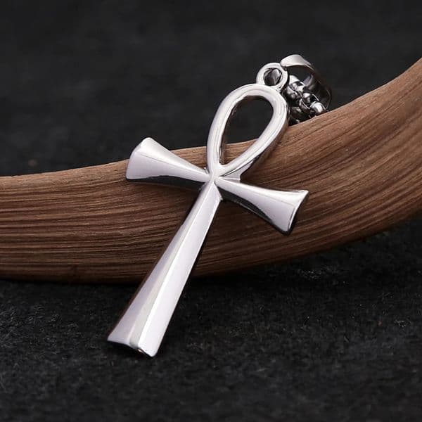 Simple High Polish Egyptian Ankh Cross Pendant Necklaces For Men Stainless Steel Symbol of Life Necklace Fashion Amulet Jewelry 250613