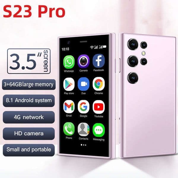 New S23Pro 3-inch 2+16GB Android 8.1 Smart Mini Ultra Small Pocket Backup Phone