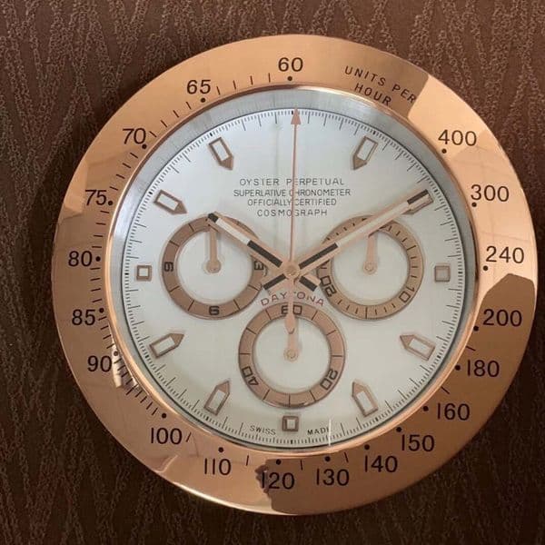 Golden Luxury Clock Metal Watch Designer Fashion Office Home Decor Rose Gold Large Wall Clocks Stainless Steel Timepieces House Warming Gift For Friend K