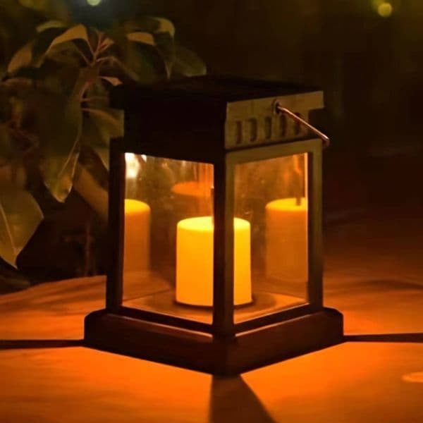 Garden Decor Outdoor Retro Palace Lantern Hanging Candle Lamps Landscape Lighting Floor Lights Solar Light