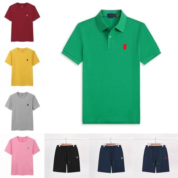 men polo t shirts high-end men's short sleeve polo shirt summer fashion original embroidery golf Paul casual shorts