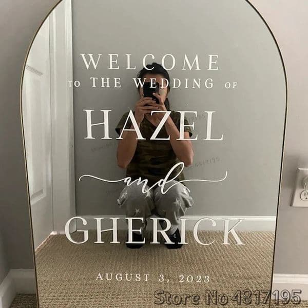 French Birthday Mirror Decor Custom Wedding Welcome To Of Vinyl Sticker Personalized Name Decal Sign 250613