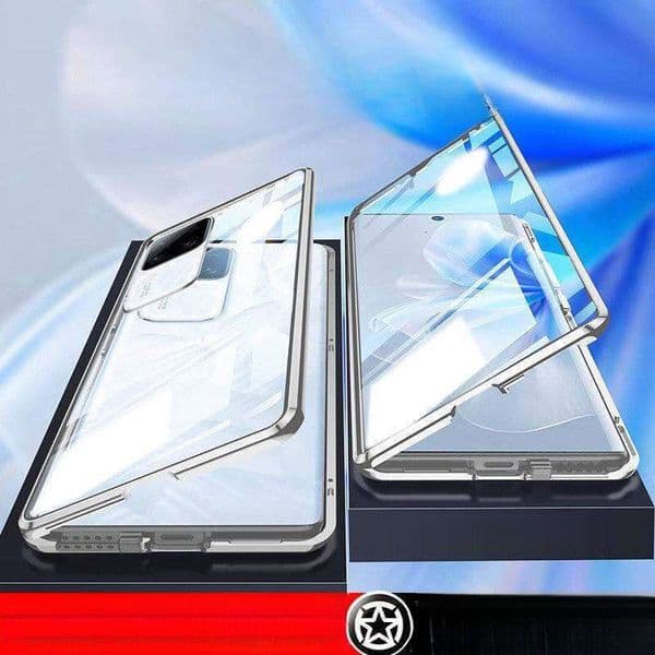 Compatible Phone Full Coverage Anti-drop Metal Magneto S18 Pro Double-sided Glass Magnetic Protective Case