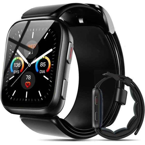 Smart Pressure Monitor with Air Pump Cuff Blood Pressure Watch Sleep and Sports Tracking for Android iOS Supports Reminder Monitoring Data Sharing etc