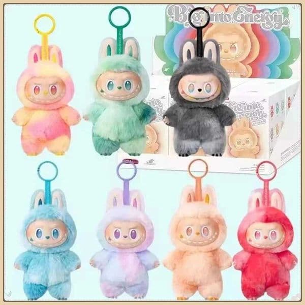 Blind box 1 High-quality Big Into Energy Labubu V3 Box Series PVC Macaron Pendant Doll Surprise Keychain Birthday Gift