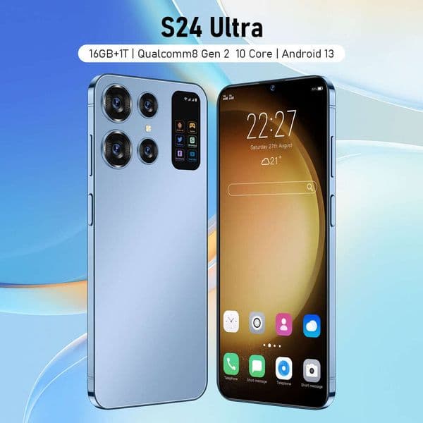 New Mobile Phone S24 5g Sim Dual Standby 16+1TB Android Smartphone