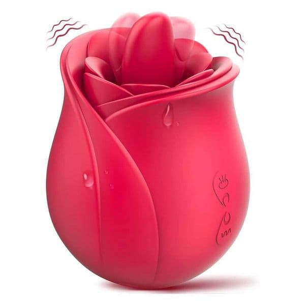 Rose-toy Tongue Licking Vibrator for Women Clitoris Stimulator Female Nipple Massager Clit Vibrating Sex Toys for Women XJ250613
