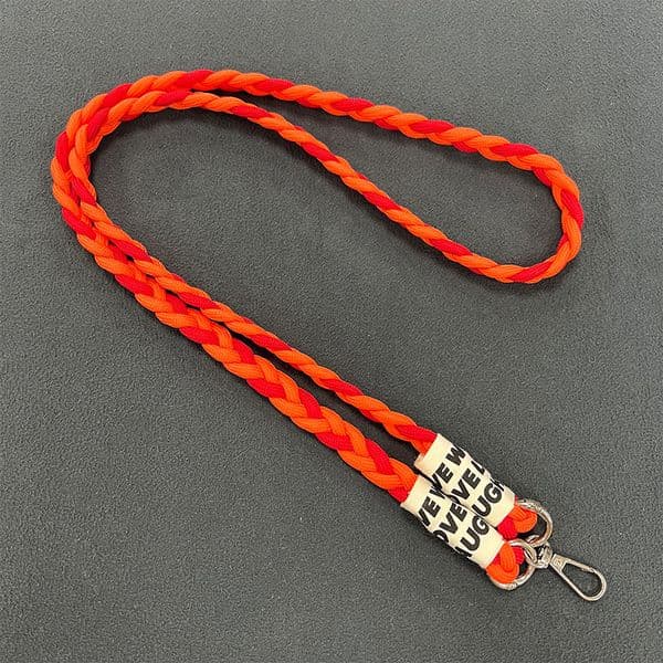 Long Clip Crossbody Braided Polyester Colorful Woven Phone Lanyard