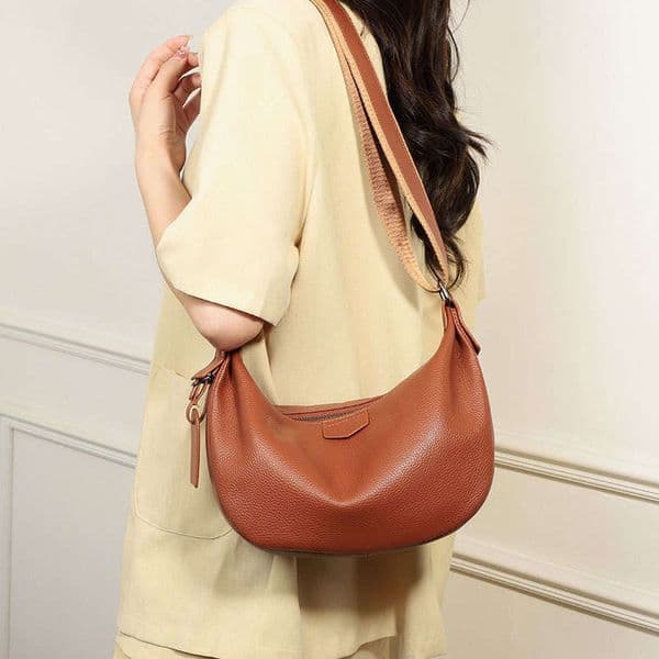 Genuine Leather Crossbody New Fashion Simple Dumpling High-End First Layer Cowhide Women's Commuter Bag