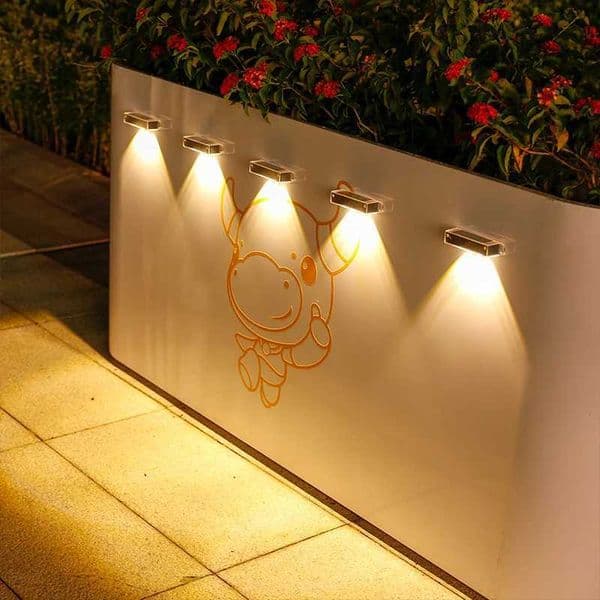 Solar Wall Lights Outdoor LED Lamp Waterproof Night Light for Garden Pathway Fence Patio Camping Summer Home Decor Z250613