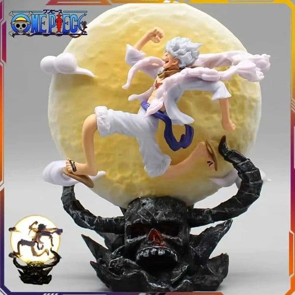 Anime Action Figure 14Cm One Piece Anime figuras anime Fairy Nika Monkey D Luffy Gear 5 With Moon Light Action Figure Statue Model Toys Collection Designer