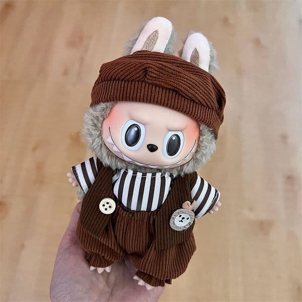 Cartoon Modern Element Doll Apparel Labubu Plush Doll Clothes Designer Only Clothes 17cm Trendy Brand Fashion Cloth Dolls Apparel