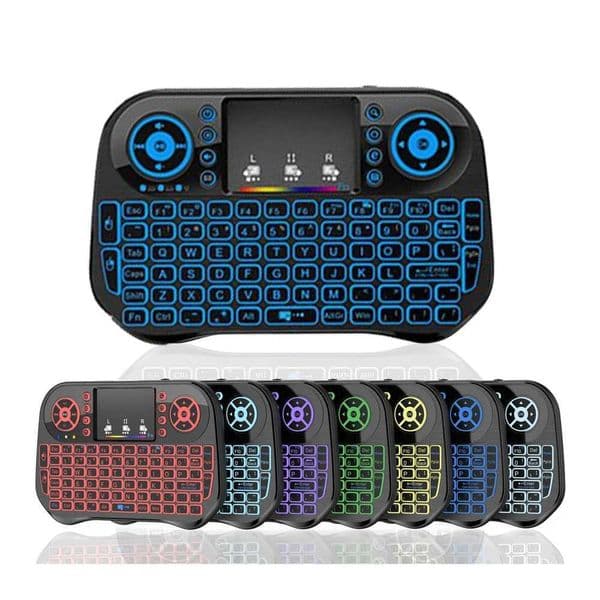 Bluetooth Wireless Mini Keyboard Backlit 2.4G USB English Russian French Spanish Portuguese Arabic Hebrew for Android TV Box PC X250614