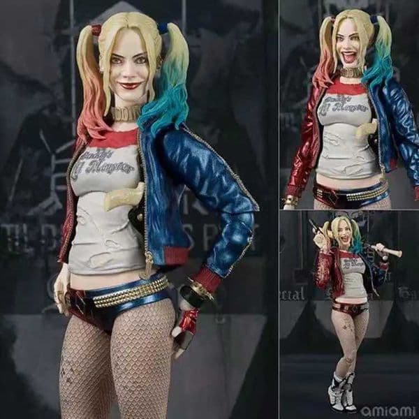 2026 New 15Cm Harley Quinn Action Figure - Sexy Silk Stockings Joker Figurine, PVC Room Decoration, Halloween Costume Designer