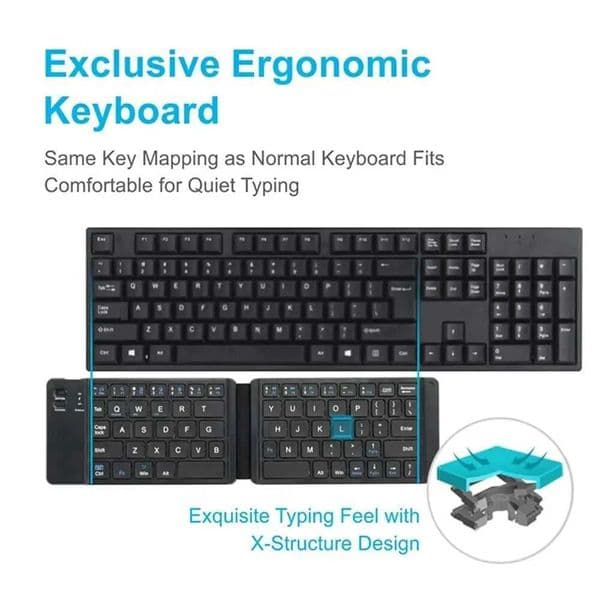 Folding BT Keyboard For IPAD Mobile Tablet Notebook Portable Office Mini Wireless Keyboard Storage Three Systems Universa X2506141