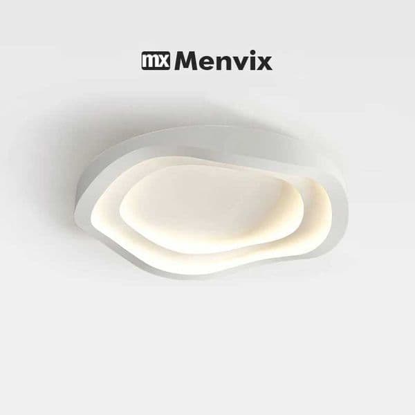 Menvix Modern LED Ceiling Lights Chandelier Round White Lamps Home Art Lighting Fixtures for Bedroom Study Dining Room Kitchen W250613