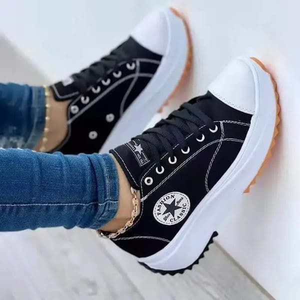 womens walking shoes in summer light breathable thick-sole fashionable and casual round-toe flat shoes large size 250610BJ