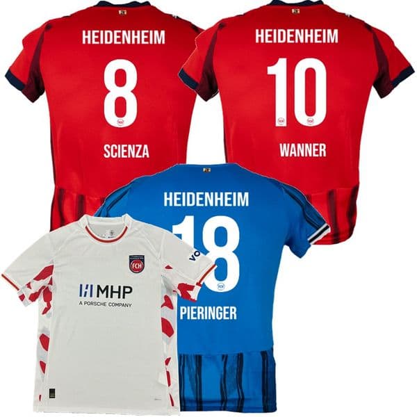 2025 2026 1. FC Heidenheim 1846 e.V. Soccer Jerseys HEIDENHEIMER WANNER PIERINGER HONSAK MALONEY SCIENZA SCHIMMER MAINKA KAUFMANN 25 26 football shirt