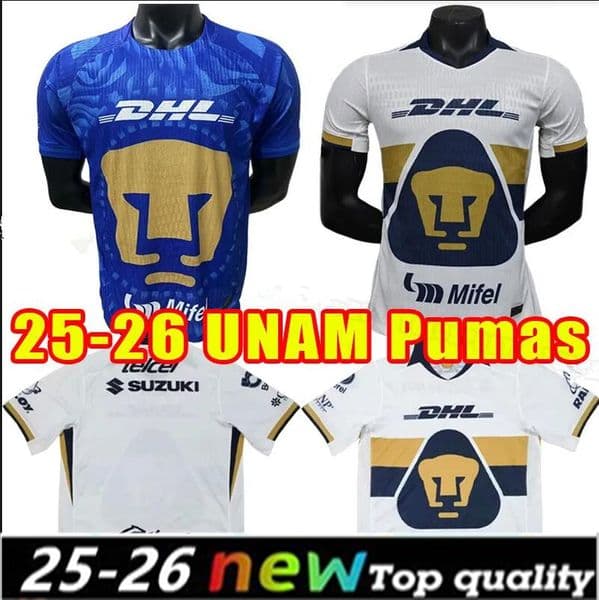 S-4XL 2025 26 Club Universidad Nacional UNAM PUM Soccer Jerseys MEN Home Away Third Gold Stadium Jersey 23 24 Castillo Camiseta PRE-MATCH Football Shirts fans player66