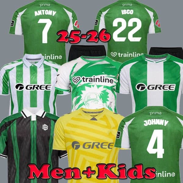 25 26 Real Betis Soccer Jerseys ISCO 2024 2025 2026 Lo Celso PEZZELLA AVILA Football Shirts BAKAMBU Men Uniforms Kids Kits Socks Full ANTONY special Cucho Hernandez