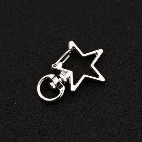 Set of 10 Metal Lobster Claw Clasps Star keyring Hook Lanyard Clip DIY Supplies Jewelry Making Keychain 250606