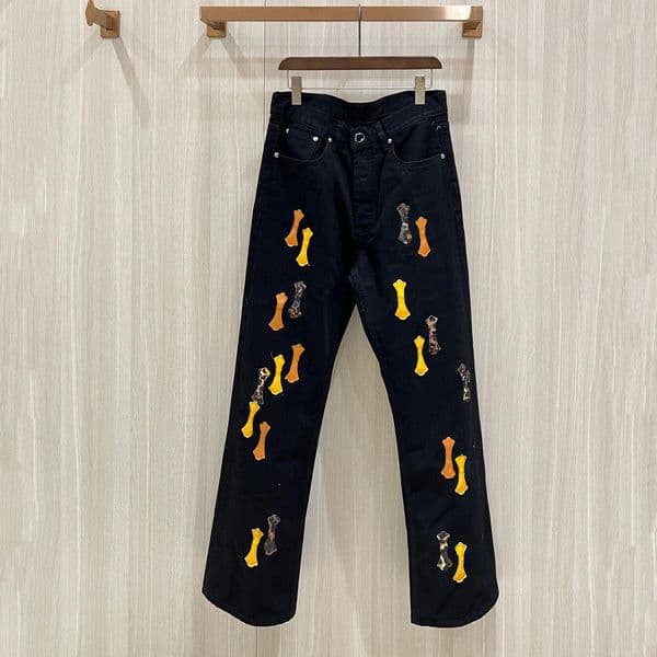 Chrome Jeans 25 Jeans New Men's Jeans Designer Make Old Washed Straight Trousers Letter Prints Long Style High Quality Luxury Jeans Motorcycle Cross Straight SAID
