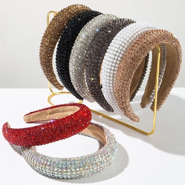 Fashion Full Diamond Shiny Sponge Headband Female Starry Super Flash Dance Party Hair Accessories 250610