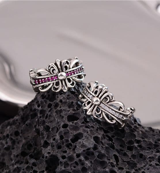 Retro open ring cross a fashionable and individualistic pair of index finger rings for a couple