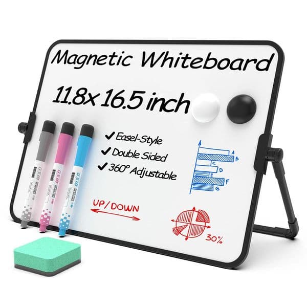 erase White Board with Stand Erasable Whiteboard with Support School Presentation Board with Bracket Desk Stable A3 A4 Size 250614