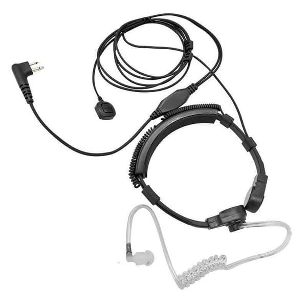 2PIN Throat Microphone Hidden Sound Tube Earpiece Headset for Motorola Walkie Talkie