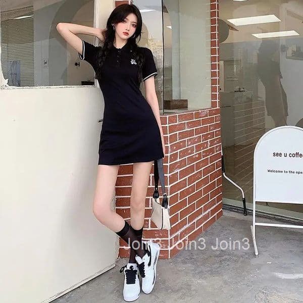 Womens Dress Tshirts Female Dresses 2025 Fairy Clothing Tight Short Kawaii Shirt Bodycon Mini Cute Aesthetic Xxl Fashion X Xl G